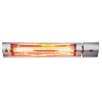 Estufa de cuarzo de pared para exteriores con control remoto, 2000 w 67,5 x 10,5 x 7,5 cm