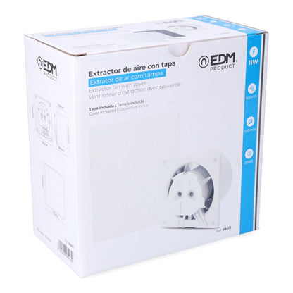 Extractor de aire con tapa blanca, ( personalizable) 11w ø10cm edm