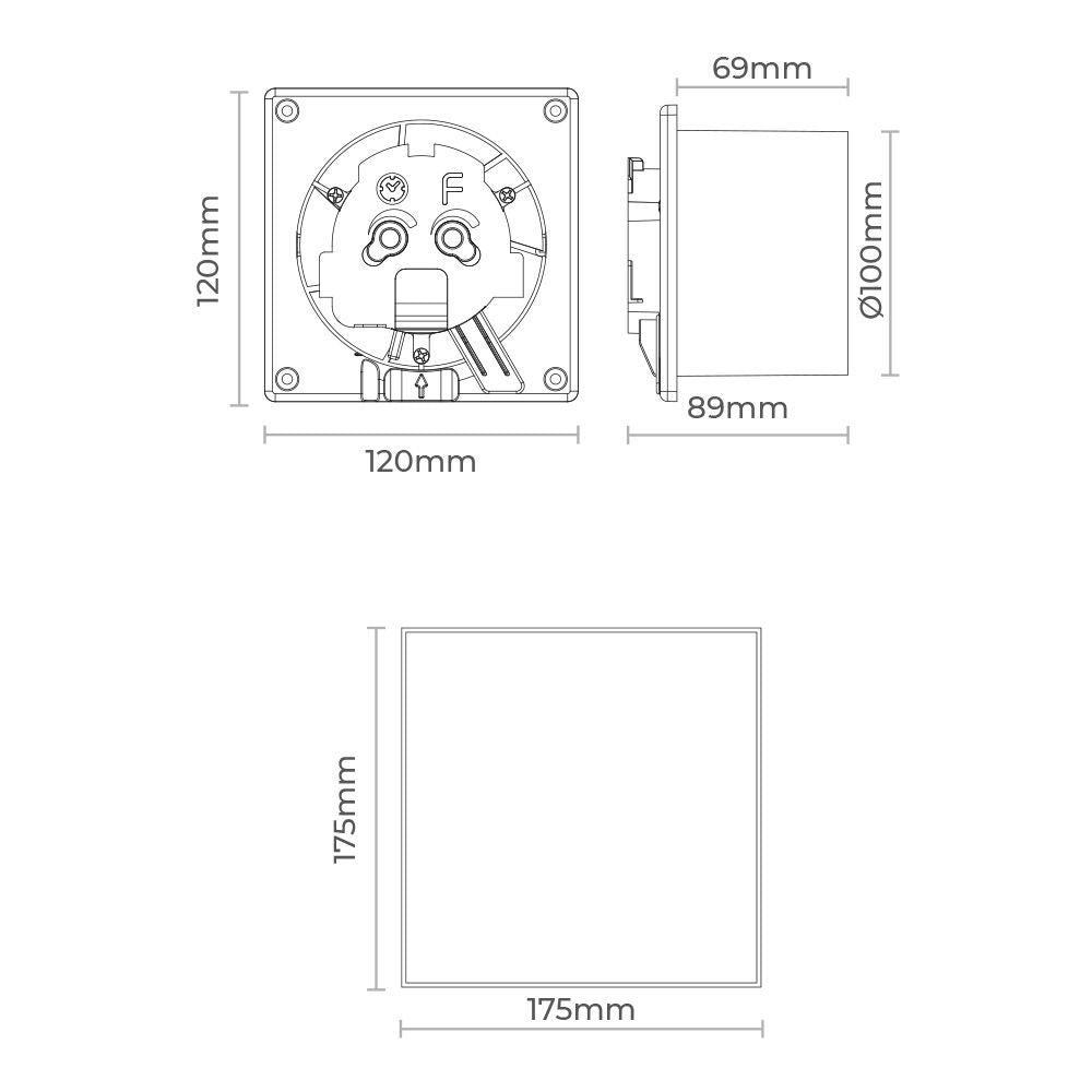 Extractor de aire con tapa blanca, ( personalizable) 11w ø10cm edm