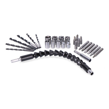 Kit taladro atornillador 14,4 v con 27 accesorios, batería 1500 mah y cargador