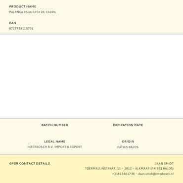 Palanca pata de cabra 95 cm