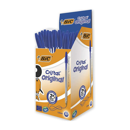 Bolígrafos cristal azul, 50 uds