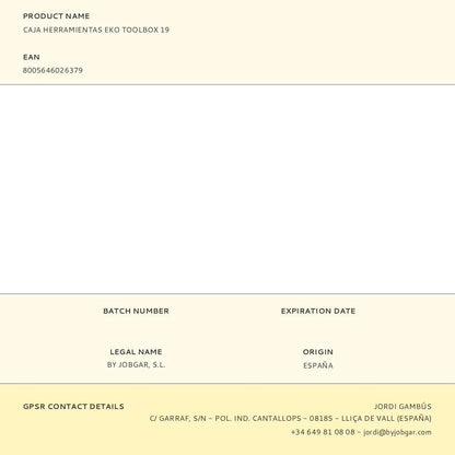 Caja de herramientas eko toolbox 19