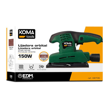 Lijadora orbital electrica 150 w, 252 x 158 mm