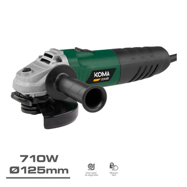 Amoladora angular electrica con maletin, ø125 mm, 710 w