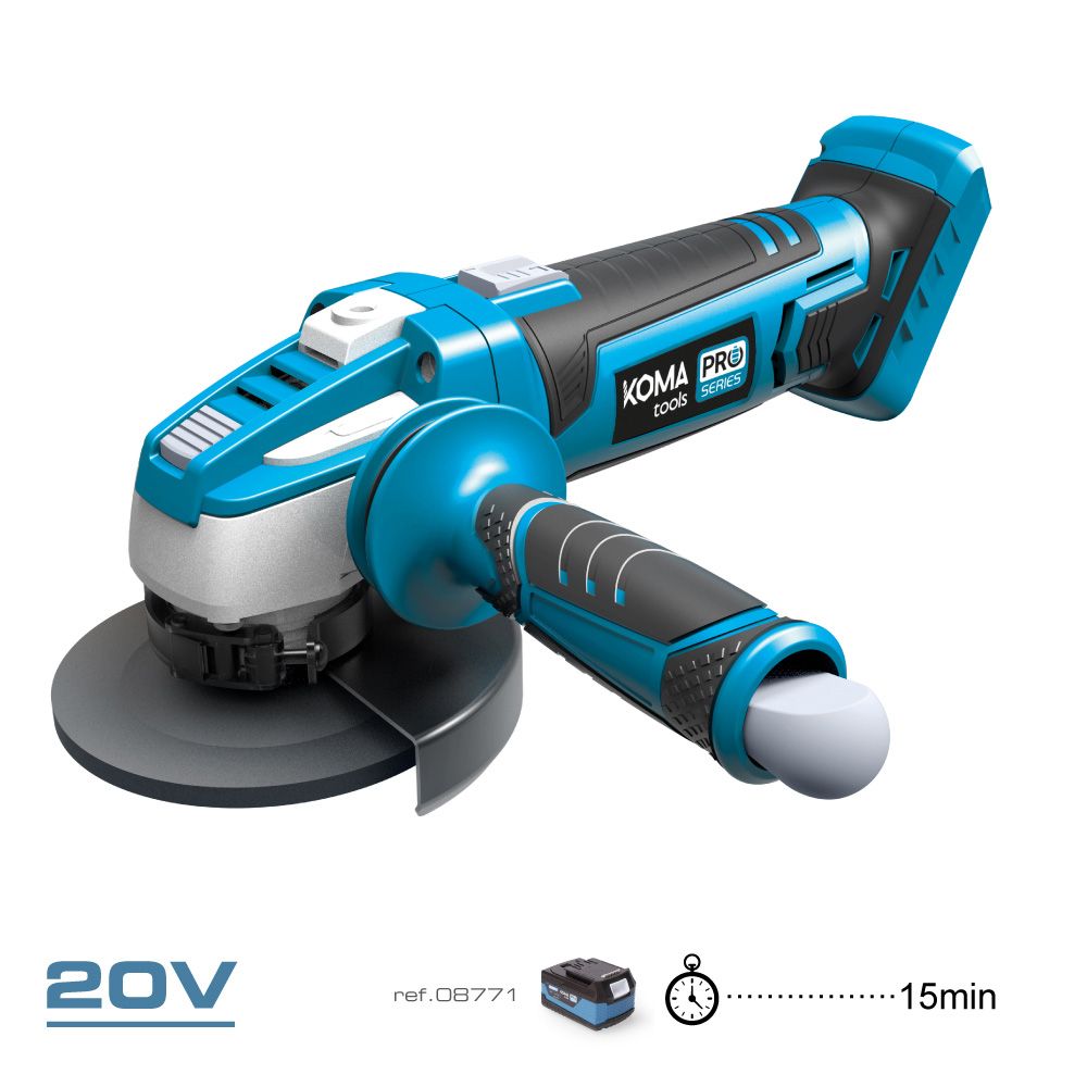Amoladora angular 20 v ø115 mm (sin batería ni cargador) 28,9 x 23,9 cm