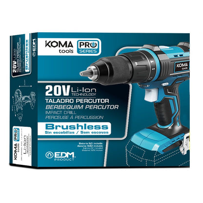 Taladro percutor atornillador brushless 20 v sin batería y cargador