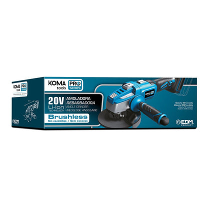 Amoladora angular brushless 20v ø125 mm(sin batería ni cargador) 37,5 x 12 cm