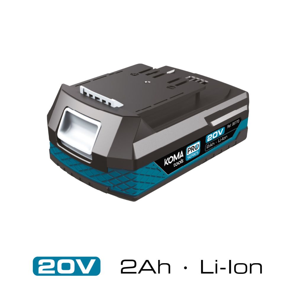 Bateria li-ion 20 v 2.0 ah 11,7 x 7,5 x 4,6 cm