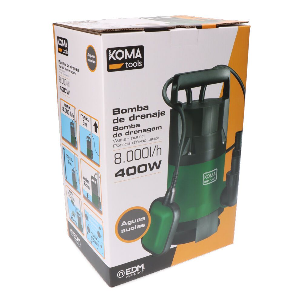 Bomba de drenaje aguas sucias 400 w