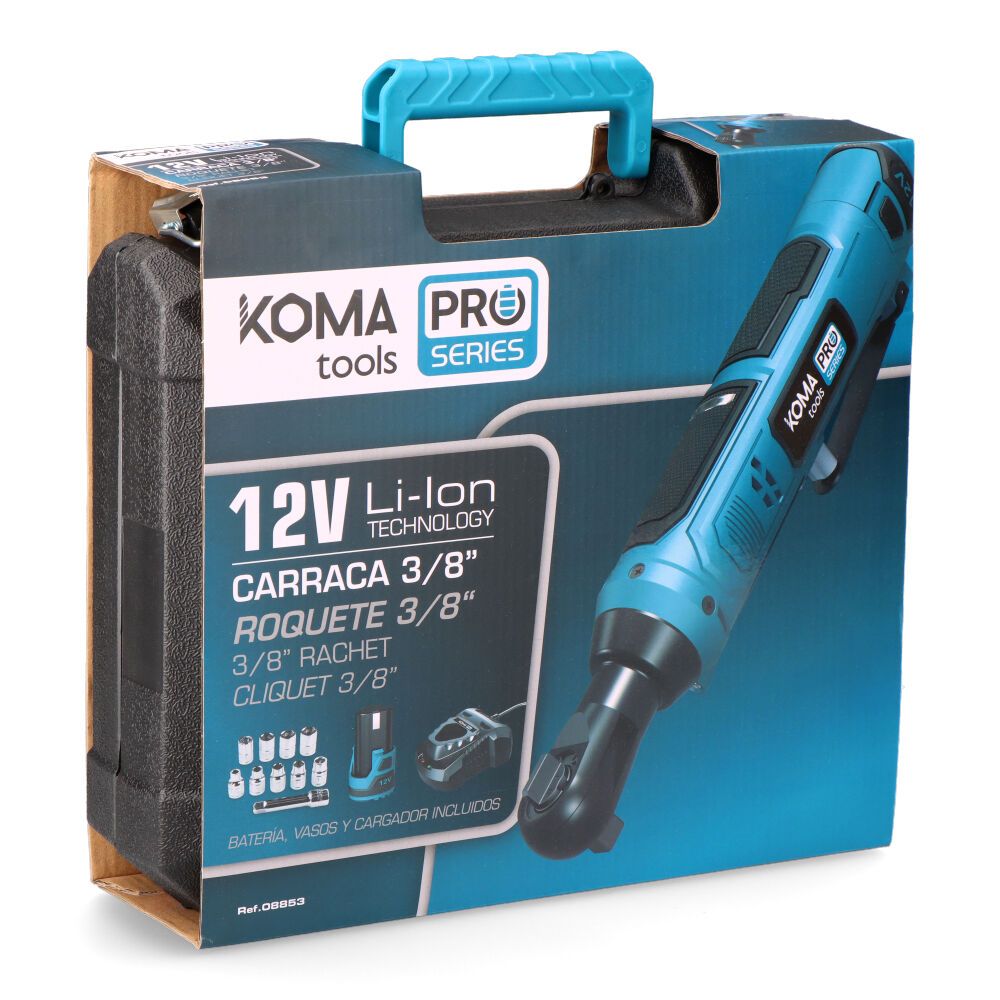 Kit carraca 12 v con accesorios, bateria y cargador