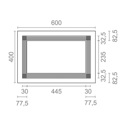 Marco microondas mcr1 60x40cm inox. 94508 micel