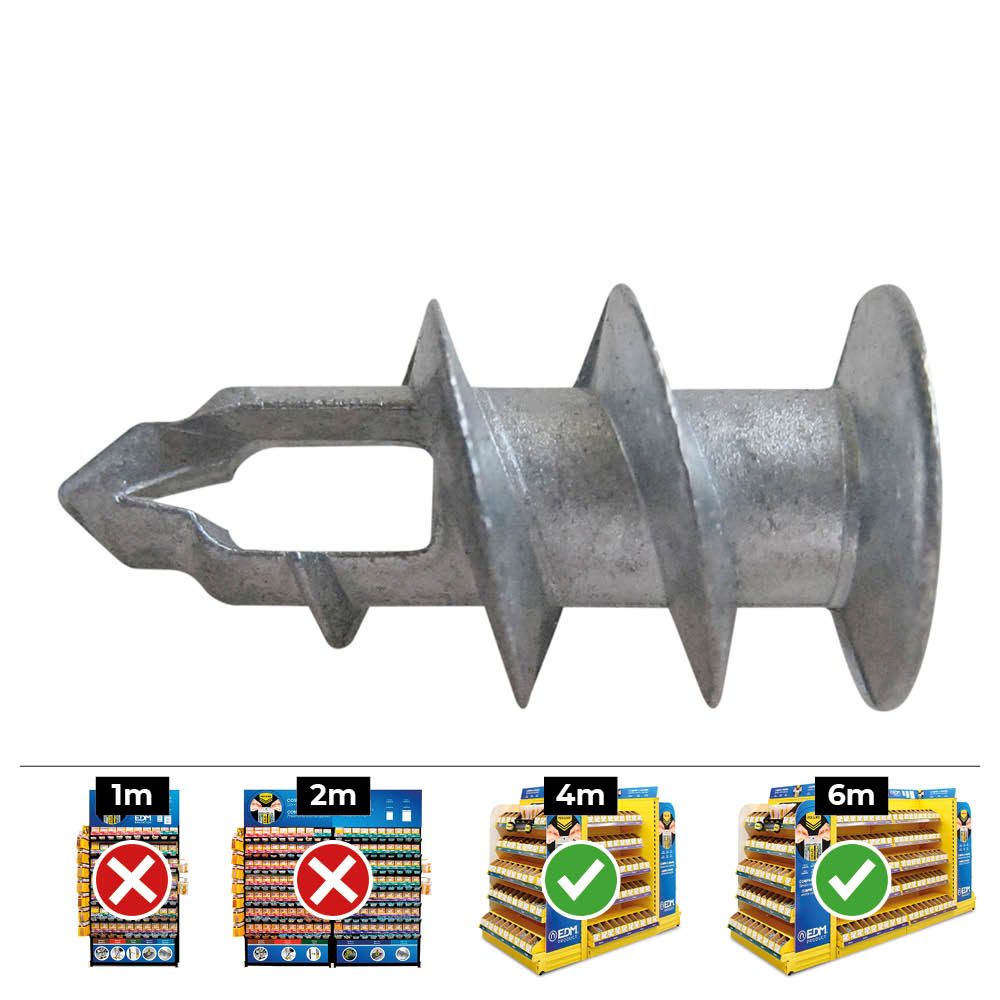 Taco metálico placa yeso ø4-5 x37mm din gkdz (caja 100 unid)