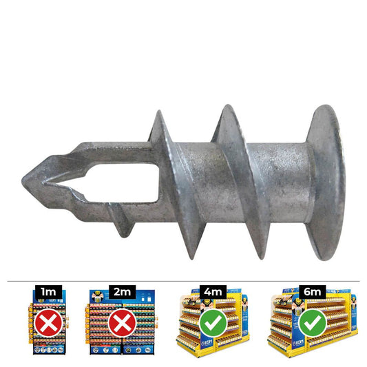 Taco metálico placa yeso ø4-5 x37mm din gkdz (caja 100 unid)