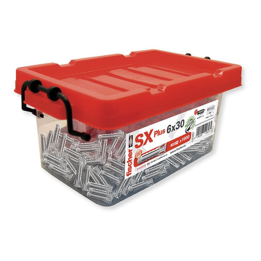 Taco sx plus ø6 x 30 mm, caja 1000 uds