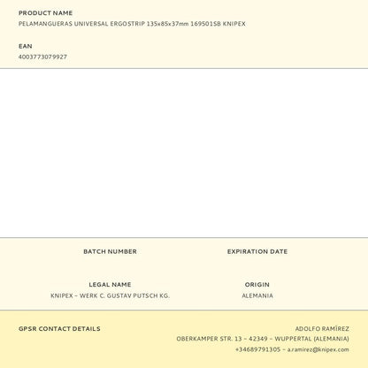Pelamangueras universal ergostrip 135 x 85 x 37 mm