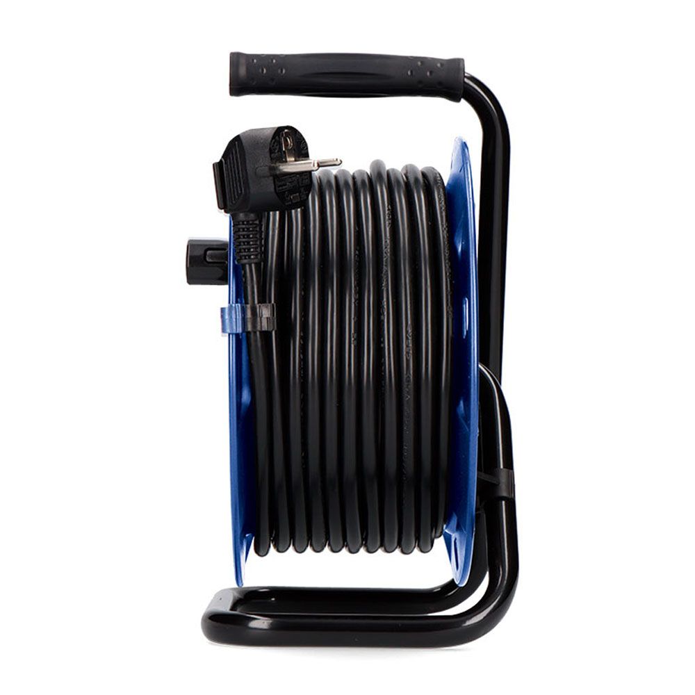 Enrollacables 15 m 3 g 1,50 mm² 4 tomas bipolares con t/tl profesional con protector termico