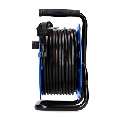 Enrollacables 15 m 3 g 1,50 mm² 4 tomas bipolares con t/tl profesional con protector termico