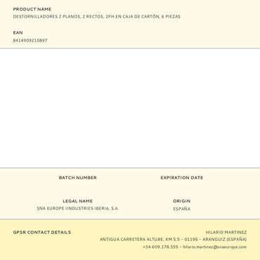 Destornilladores 2 planos, 2 rectos, 2 ph en caja de cartón, 6 piezas