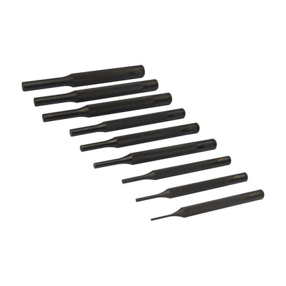 Botadores cilíndricos estriados (2,3,4,5,6,7,8,9,10 mm), juego de 9 piezas
