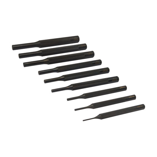Botadores cilíndricos estriados (2,3,4,5,6,7,8,9,10 mm), juego de 9 piezas