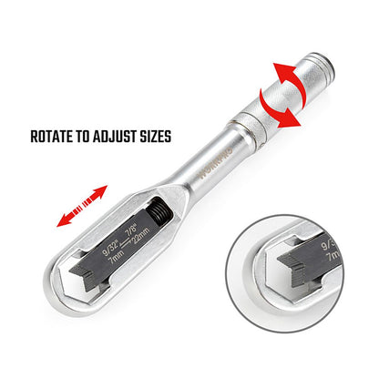 Llave ajustable universal, métrica y sae - 7 - 22 mm