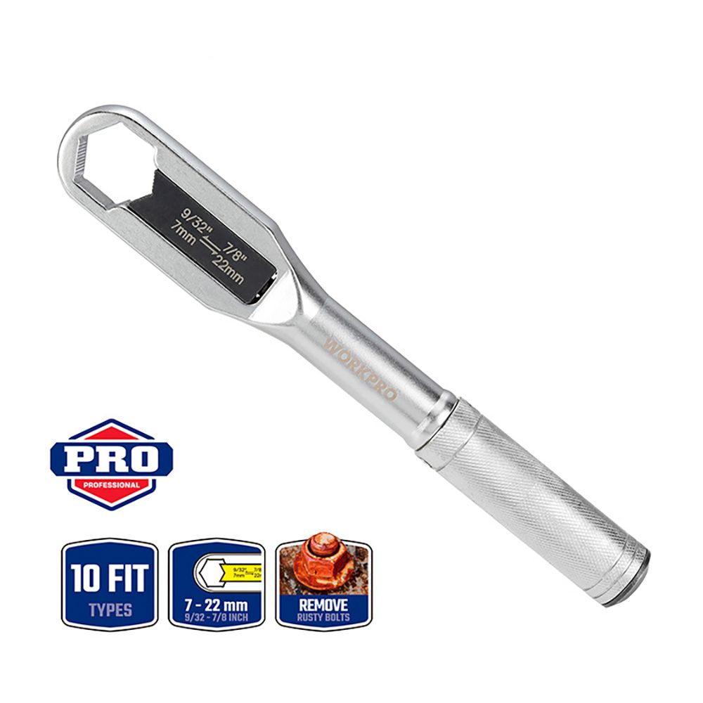Llave ajustable universal, métrica y sae - 7 - 22 mm