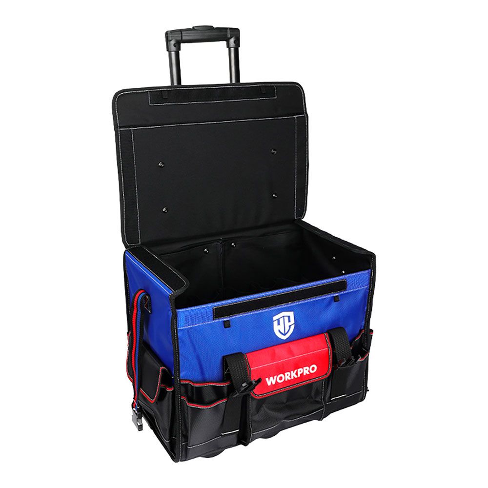 Bolsa de herramientas rígida con ruedas, 46 x 27 x 40 cm