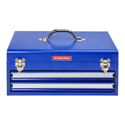 Caja de herramientas, metálica, 2 cajones, 46 x 24 x 22 cm