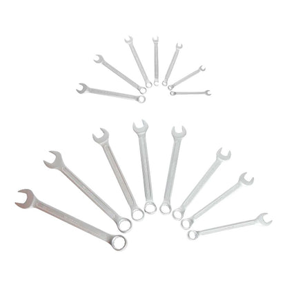 Llave combinada, fija estrella, 7 - 22 mm, juego 15 piezas