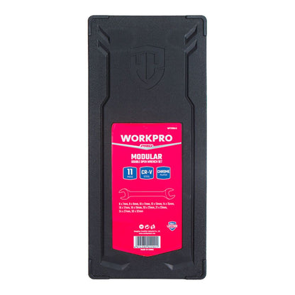 Llave fija de dos bocas, juego 11 piezas