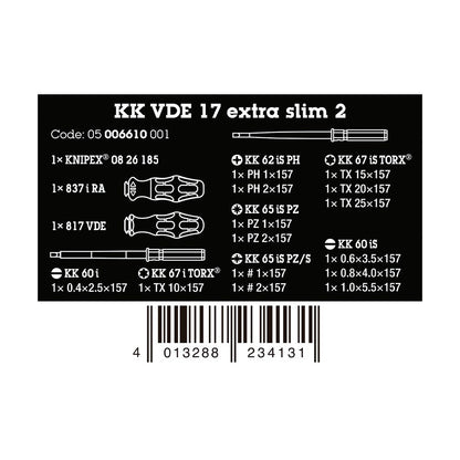 Destornilladores vde, extra slim 1, juego 16 piezas