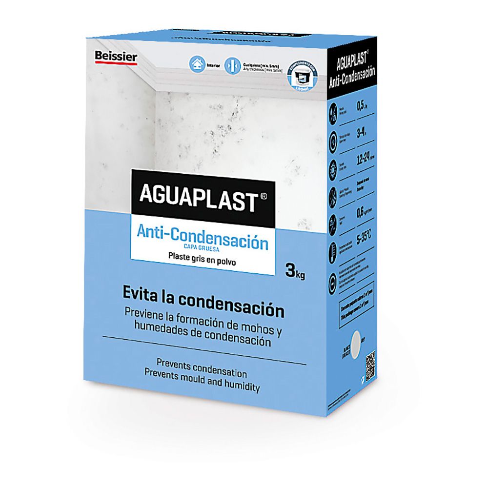Aguaplast Plaste Gris Anticondensación — Paredes con Humedad y Condensación 3 kg