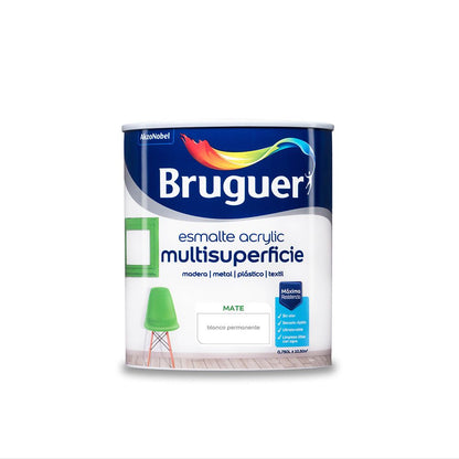 Esmalte acrilico multisuperficie blanco permanente mate 750 ml