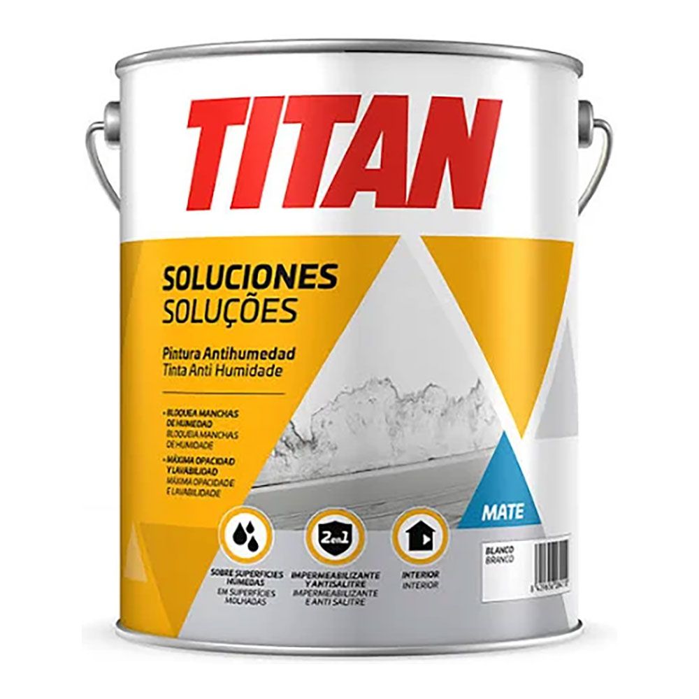 Pintura antihumedad blanca mate, 1 l