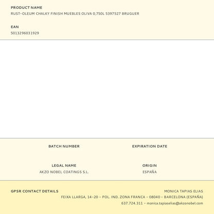 Rust-oleum chalky finish muebles oliva 750 ml