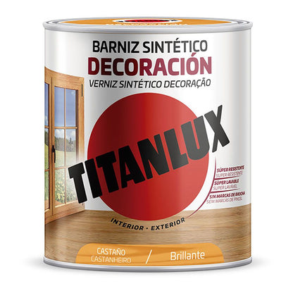 Barniz sintético decoración castaño brillante 750 ml