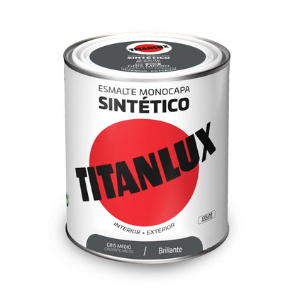 Esmalte sintético monocapa gris medio brillante 750 ml