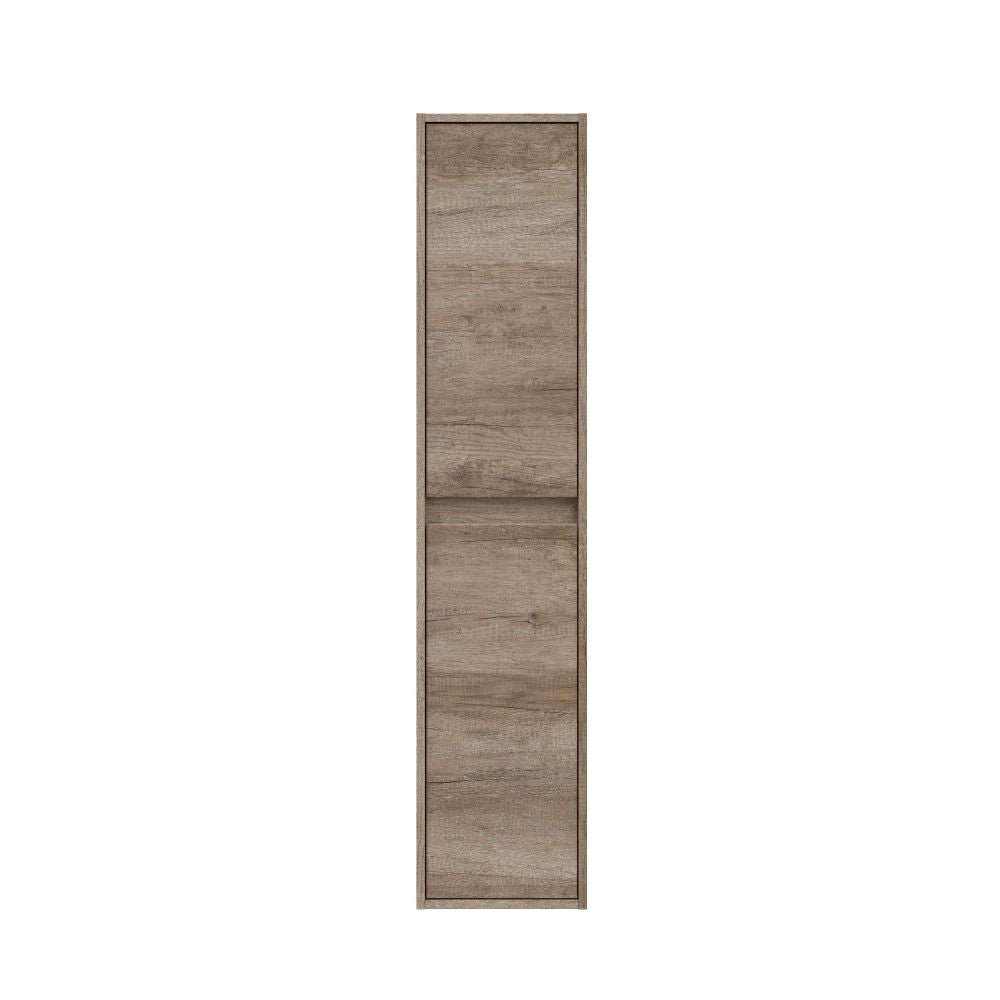Columna baño suspendida, 2 puertas, marrón nordik