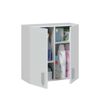Armario multiusos para colgar 2 puertas blanco