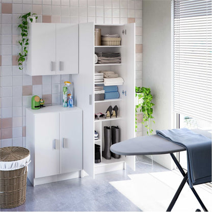 Armario multiusos para colgar 2 puertas blanco