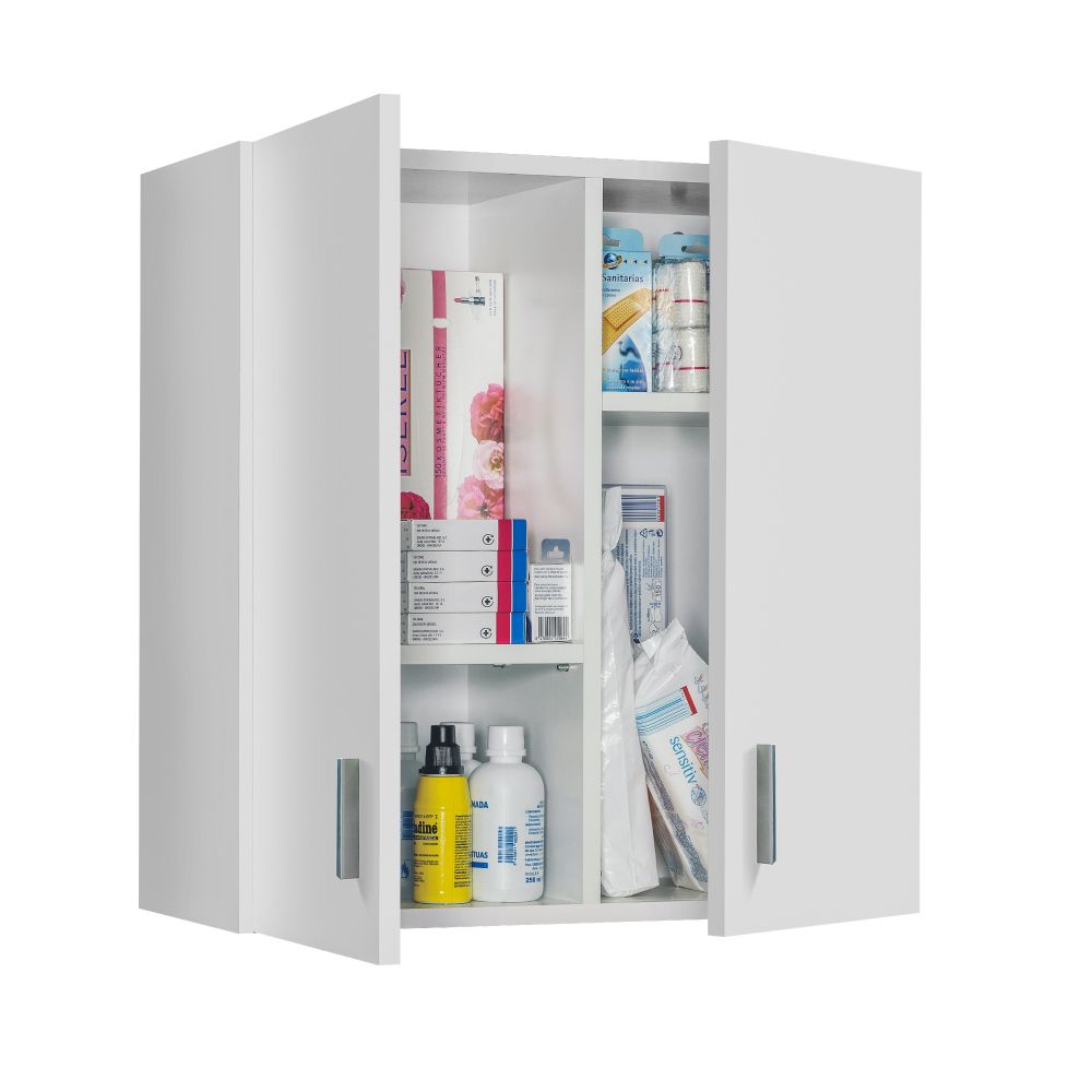 Armario multiusos para colgar 2 puertas blanco
