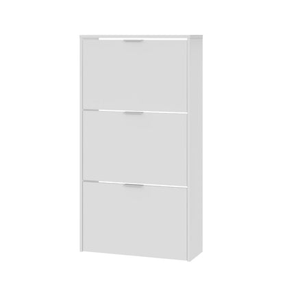 Zapatero 3 puertas abatibles blanco brillo