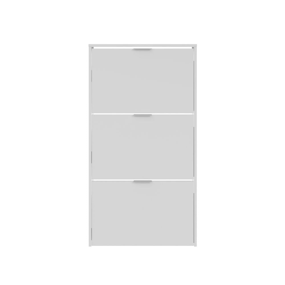 Zapatero 3 puertas abatibles blanco brillo