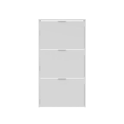 Zapatero 3 puertas abatibles blanco brillo