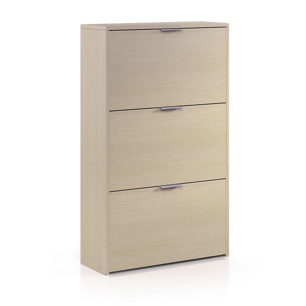 Zapatero 3 puertas abatibles roble