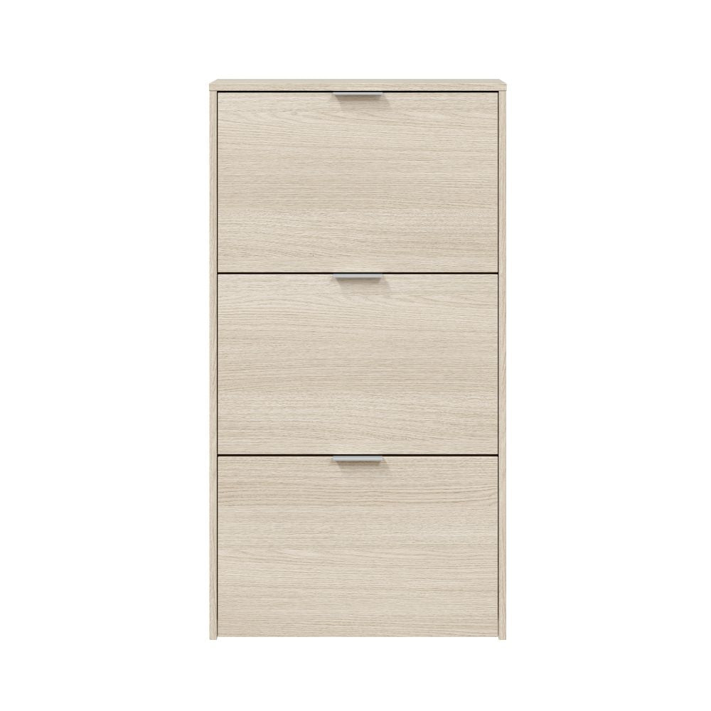 Zapatero 3 puertas abatibles roble