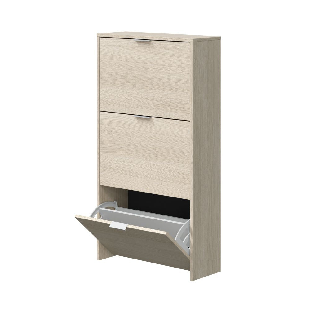 Zapatero 3 puertas abatibles roble