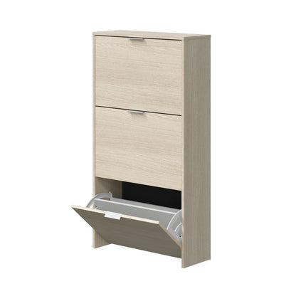 Zapatero 3 puertas abatibles roble