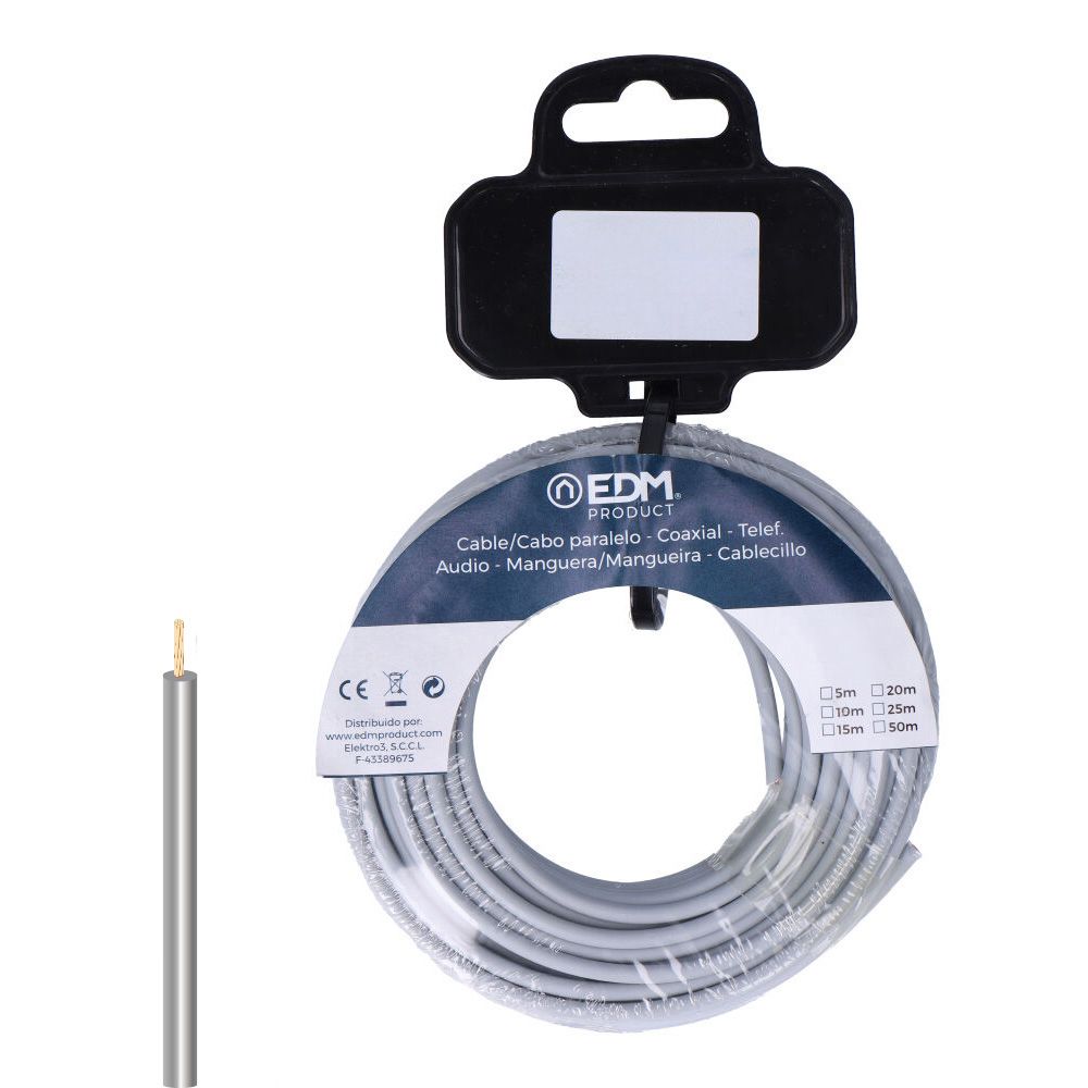 Carrete cablecillo h07z1-k 2,50 mm² gris, 50 m